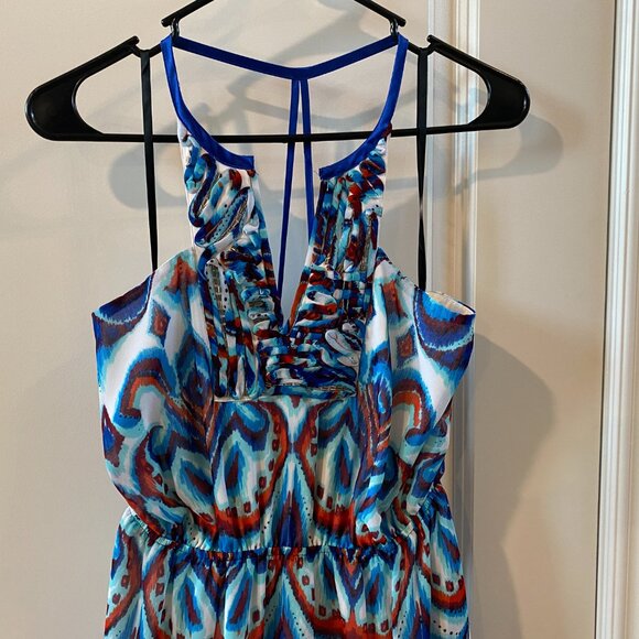 Bebe Multicolor Print Hi Lo Dress Size Medium - Picture 3 of 11